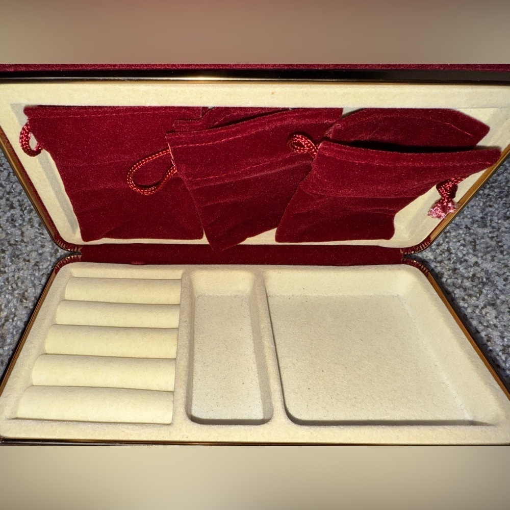 Vintage red jewelry box